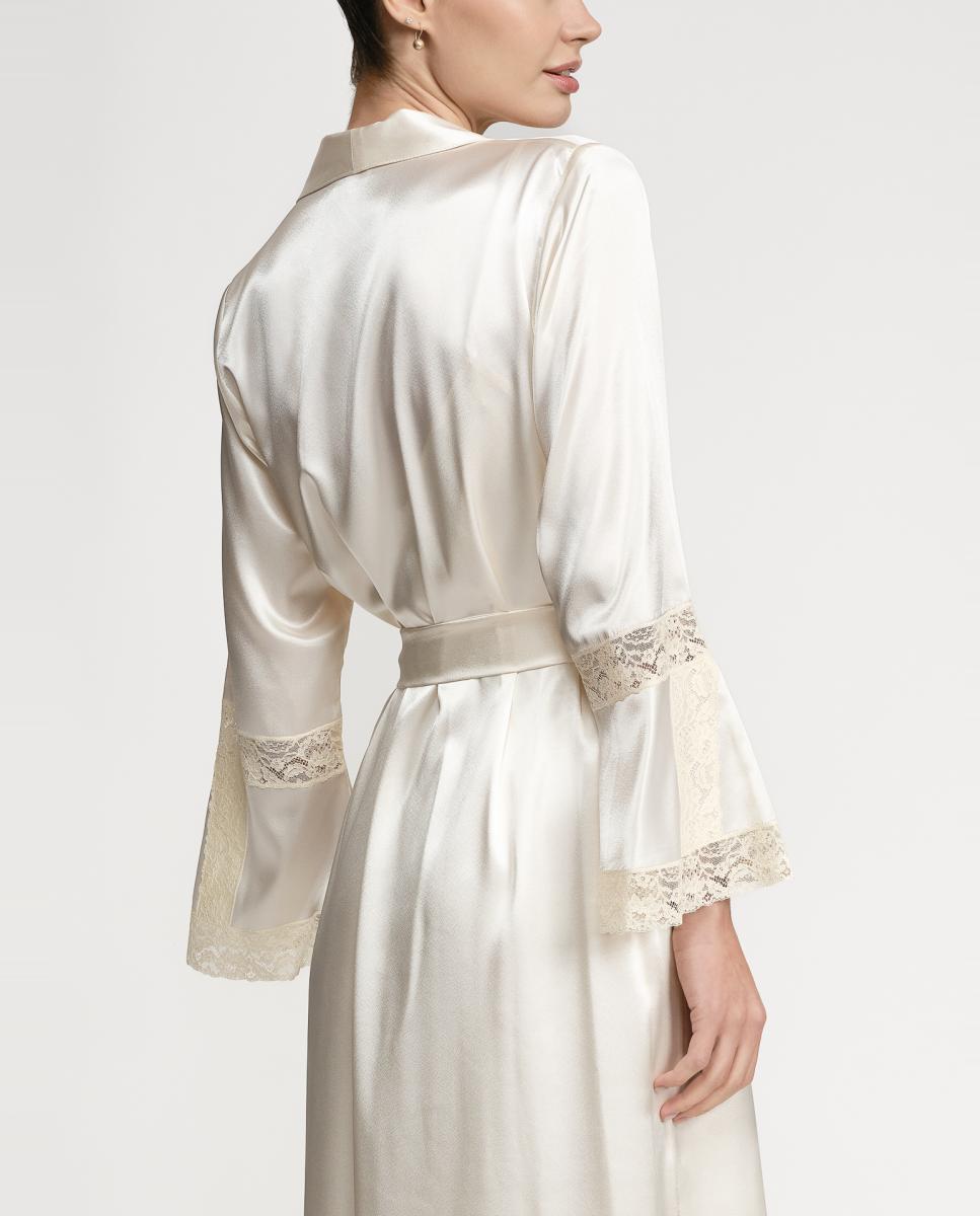 Robe Comprido em Cetim Natural-5
