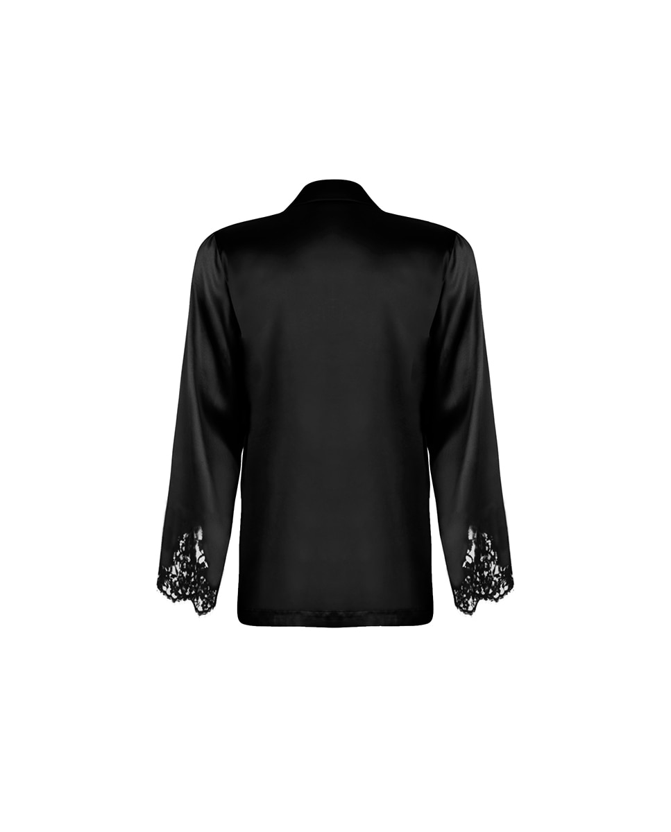 Casaco de Pijama Preto-5