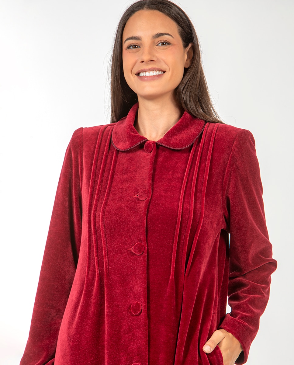Bata larga de mujer Rosa-3