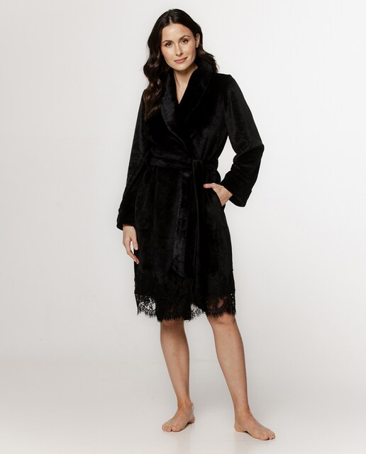 Imagen 0 de Bata de terciopelo lisa de mujer