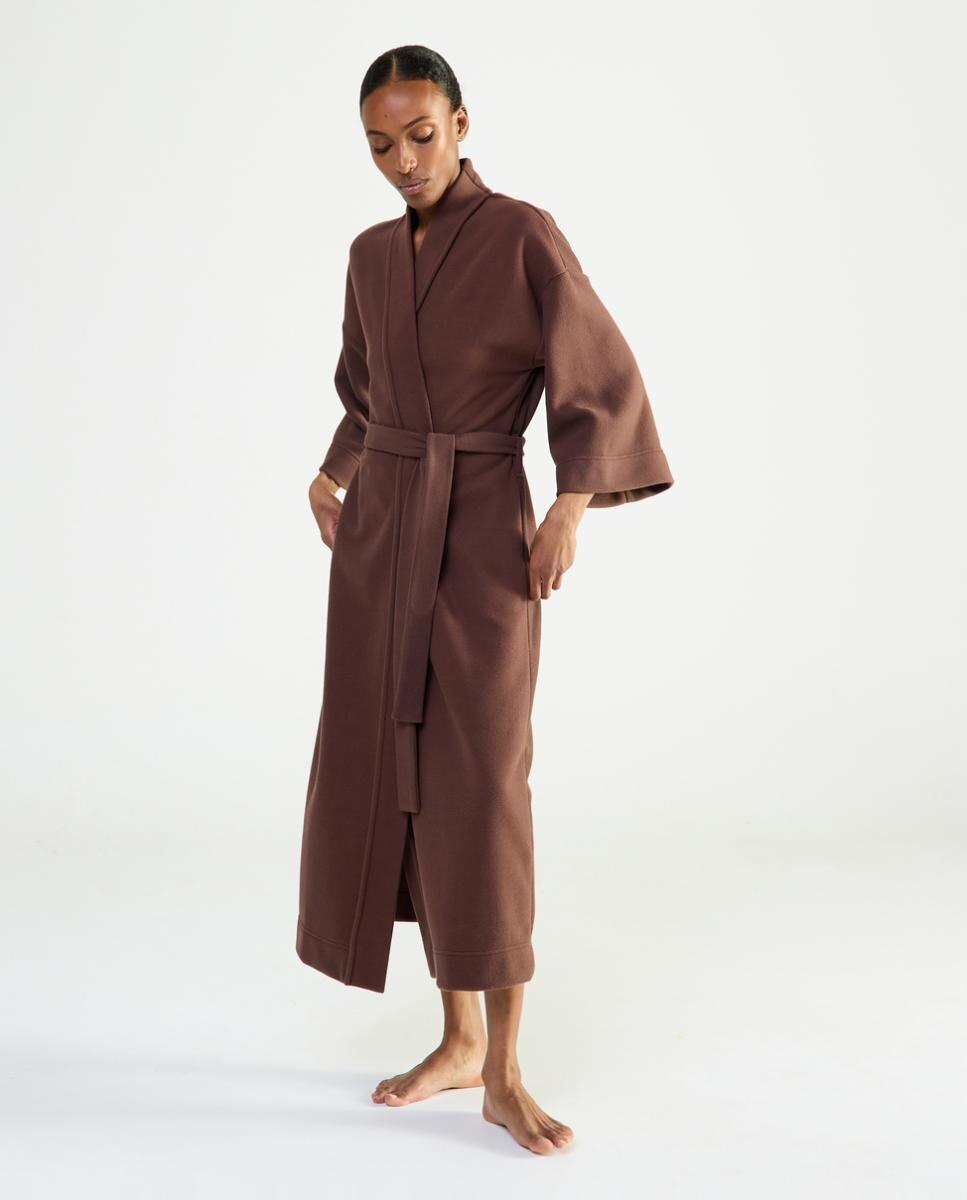 Imagem 0 de Kimono Comprido - Cor de Chocolate