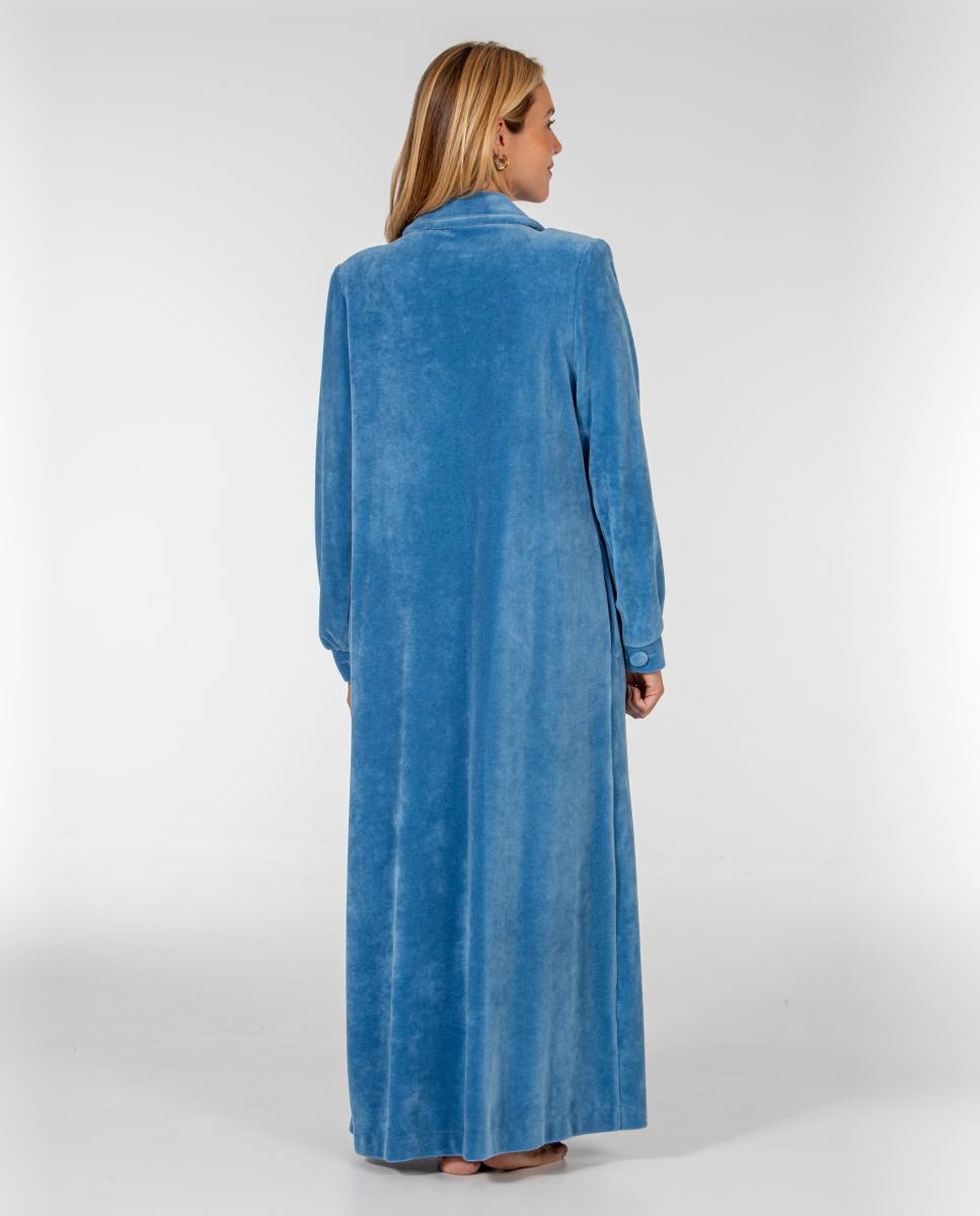 Robe de Manga Comprida Azul-2