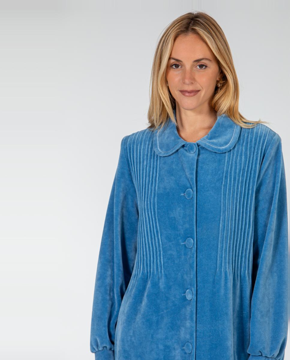 Robe de Manga Comprida Azul-3