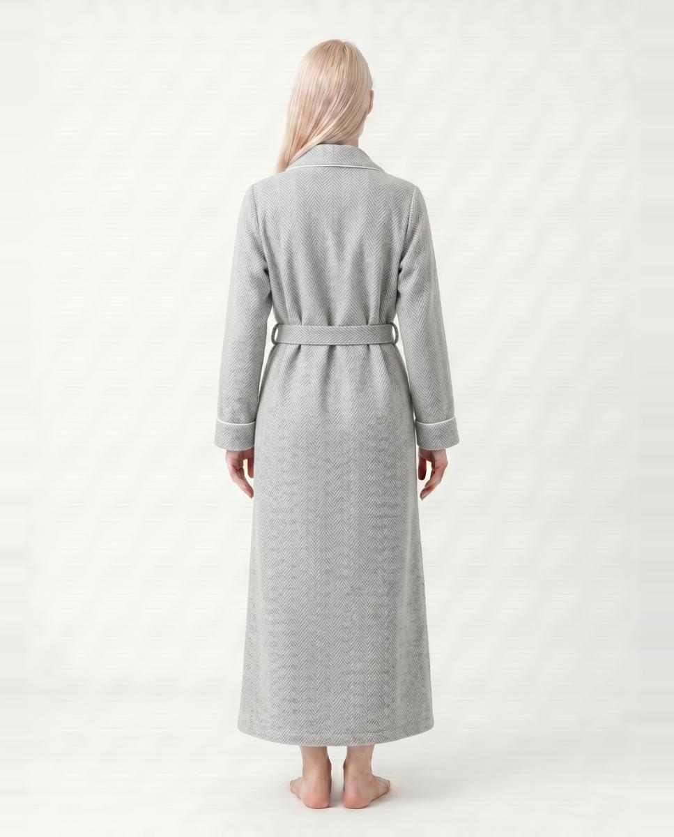Robe Comprido de Corte Clássico Cinzento-2