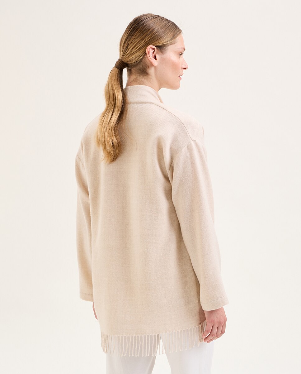 Robe Curto de Lã Cru-2