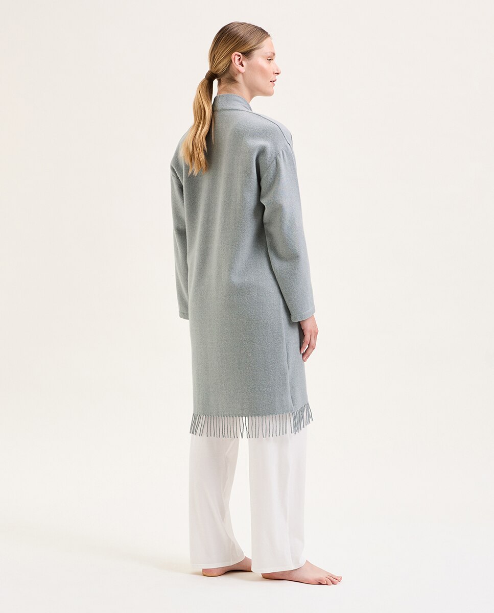 Robe Curto de Lã Cinzento-2