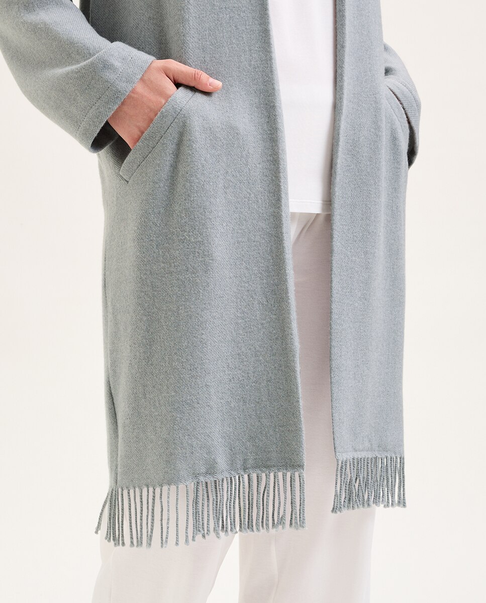 Robe Curto de Lã Cinzento-3