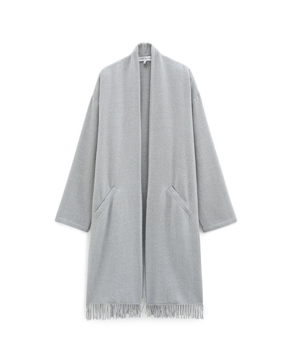 Robe Curto de Lã Cinzento-4