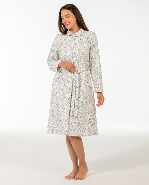 Imagen 0 de Bata de mujer con botones y cinturón