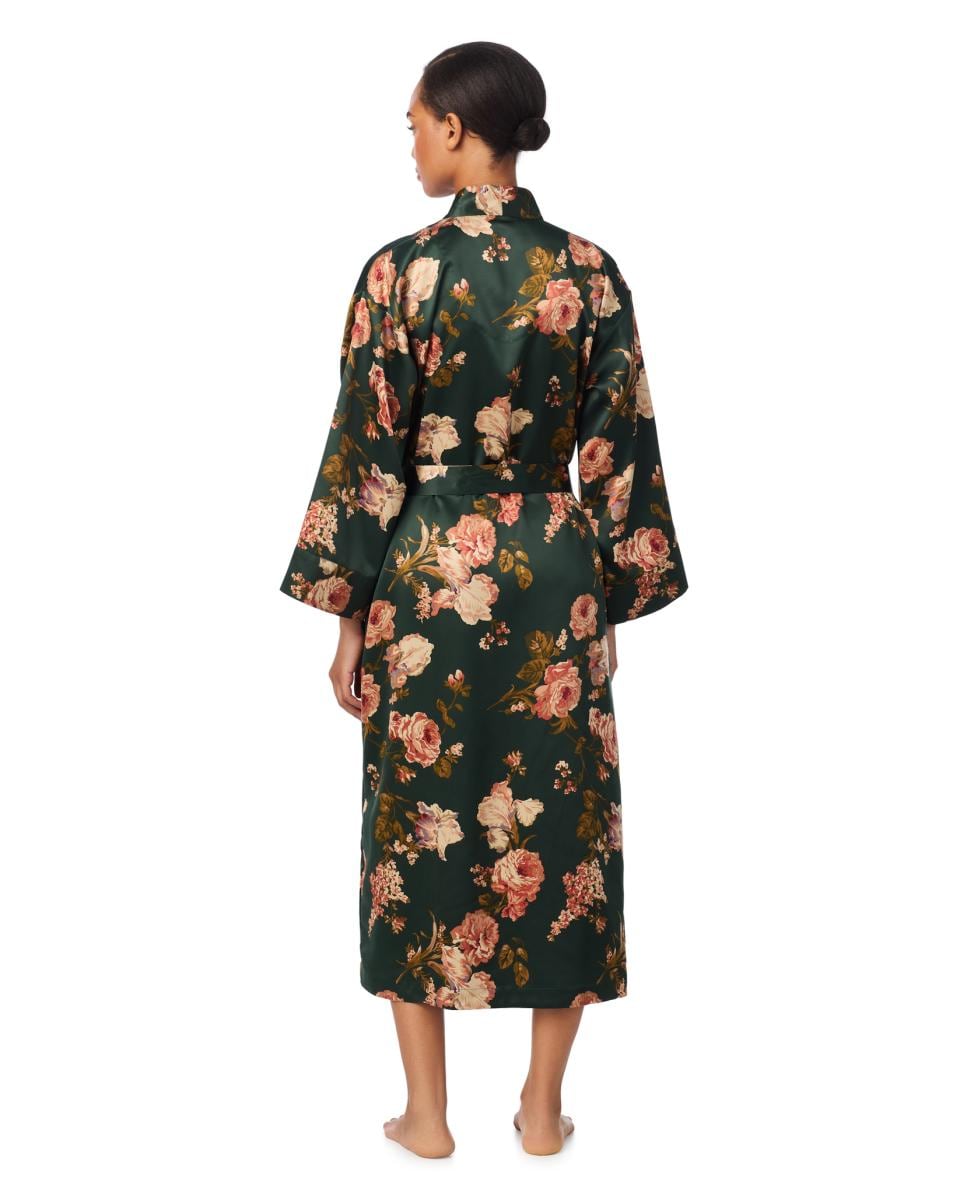 Robe de Poliéster Reciclado e Cetim Verde-2