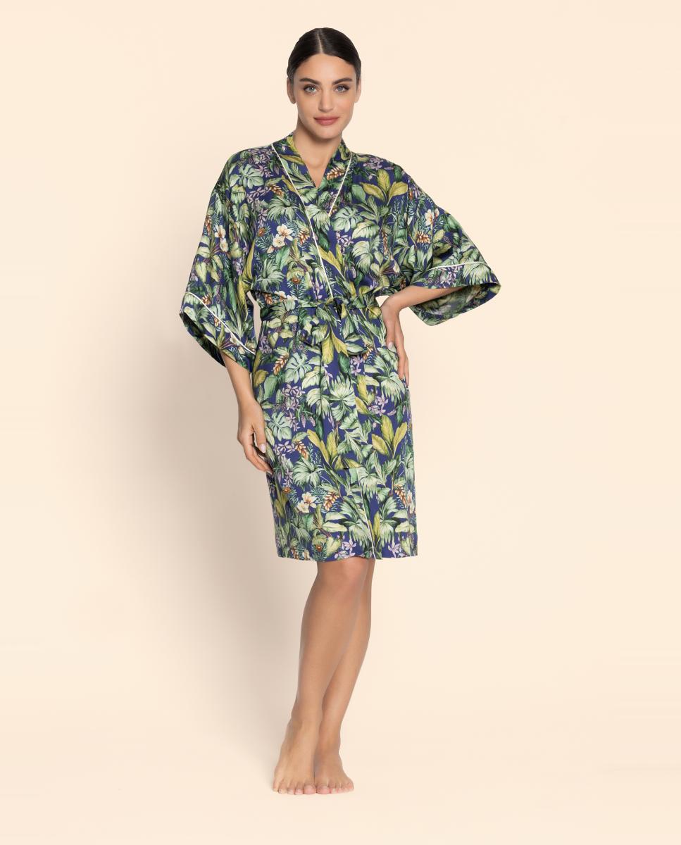 Imagen 0 de Bata corta kimono Multicolor