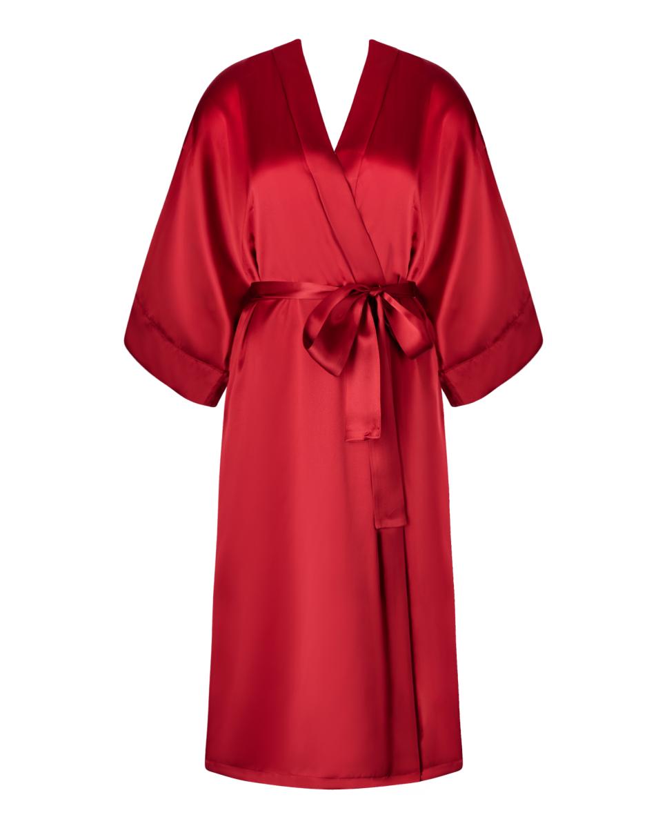 Imagen 0 de Bata kimono seda Rojo