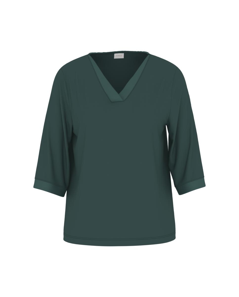 Camisola de Pijama com Manga 3/4 Verde-escuro-4