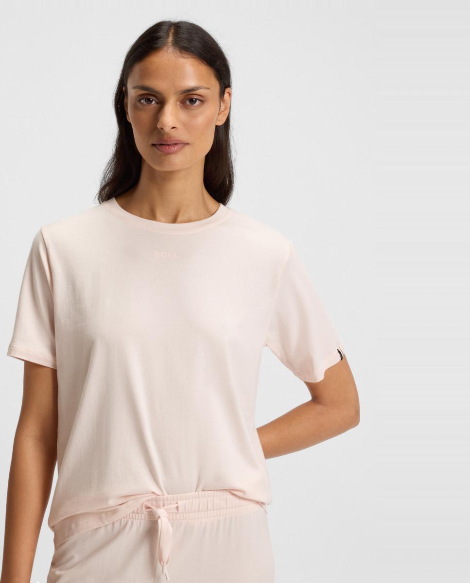 T-shirt de mulher com manga curta Rosa-2