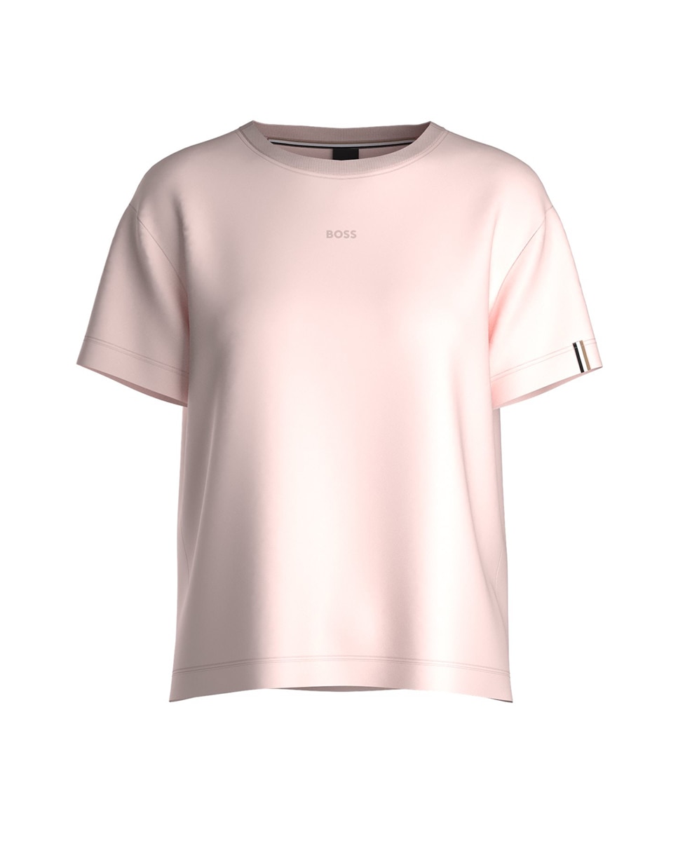 T-shirt de mulher com manga curta Rosa-3