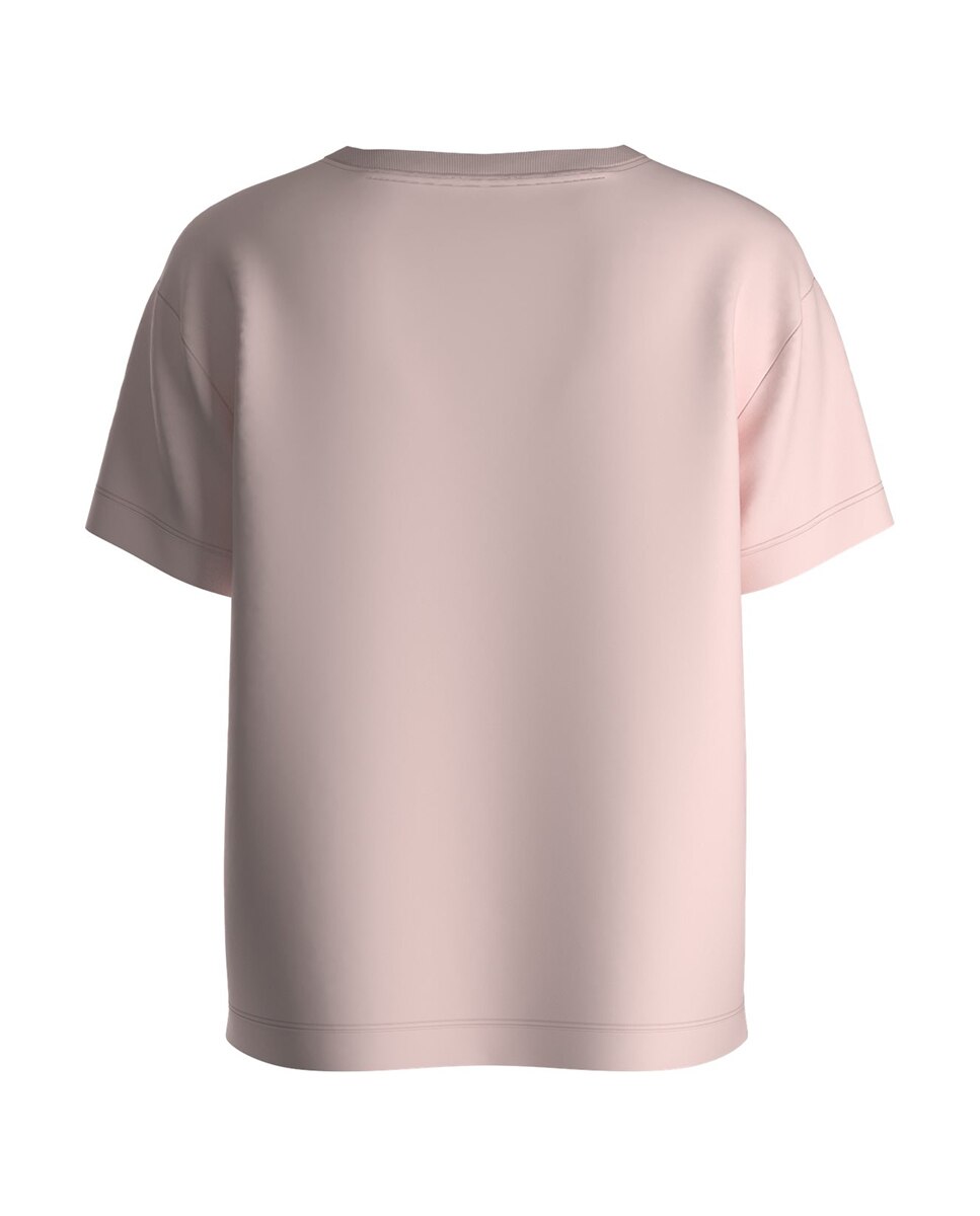 T-shirt de mulher com manga curta Rosa-4