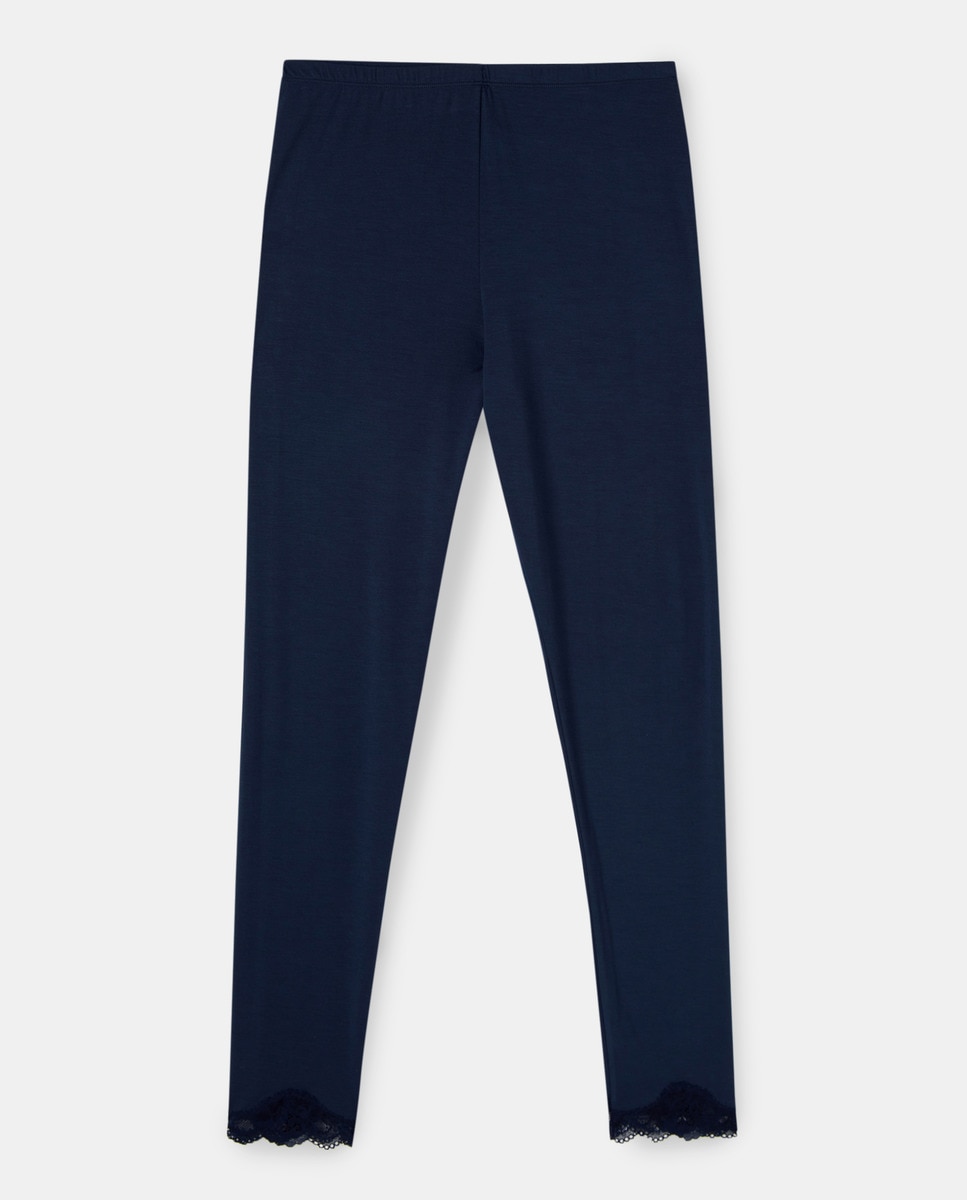Calças Tipo Leggings Azul-1