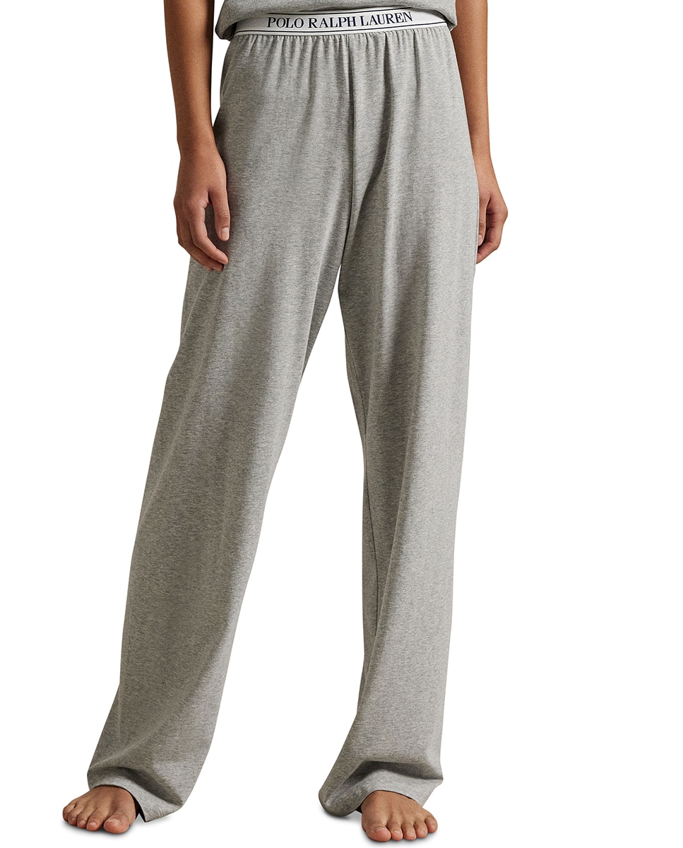 Calças de Pijama Lisas Cinzento-2