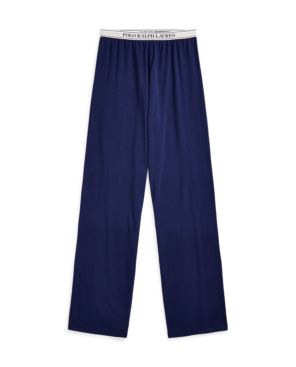 Calças de Pijama Lisas Azul-marinho-5