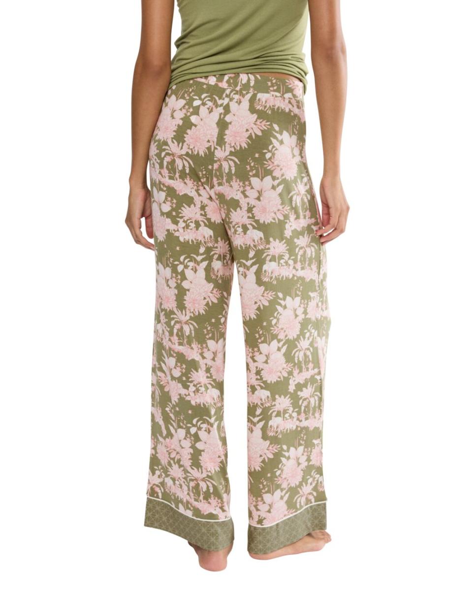 Calças de Pijama Confecionadas em TENCEL™ Modal Verde-2