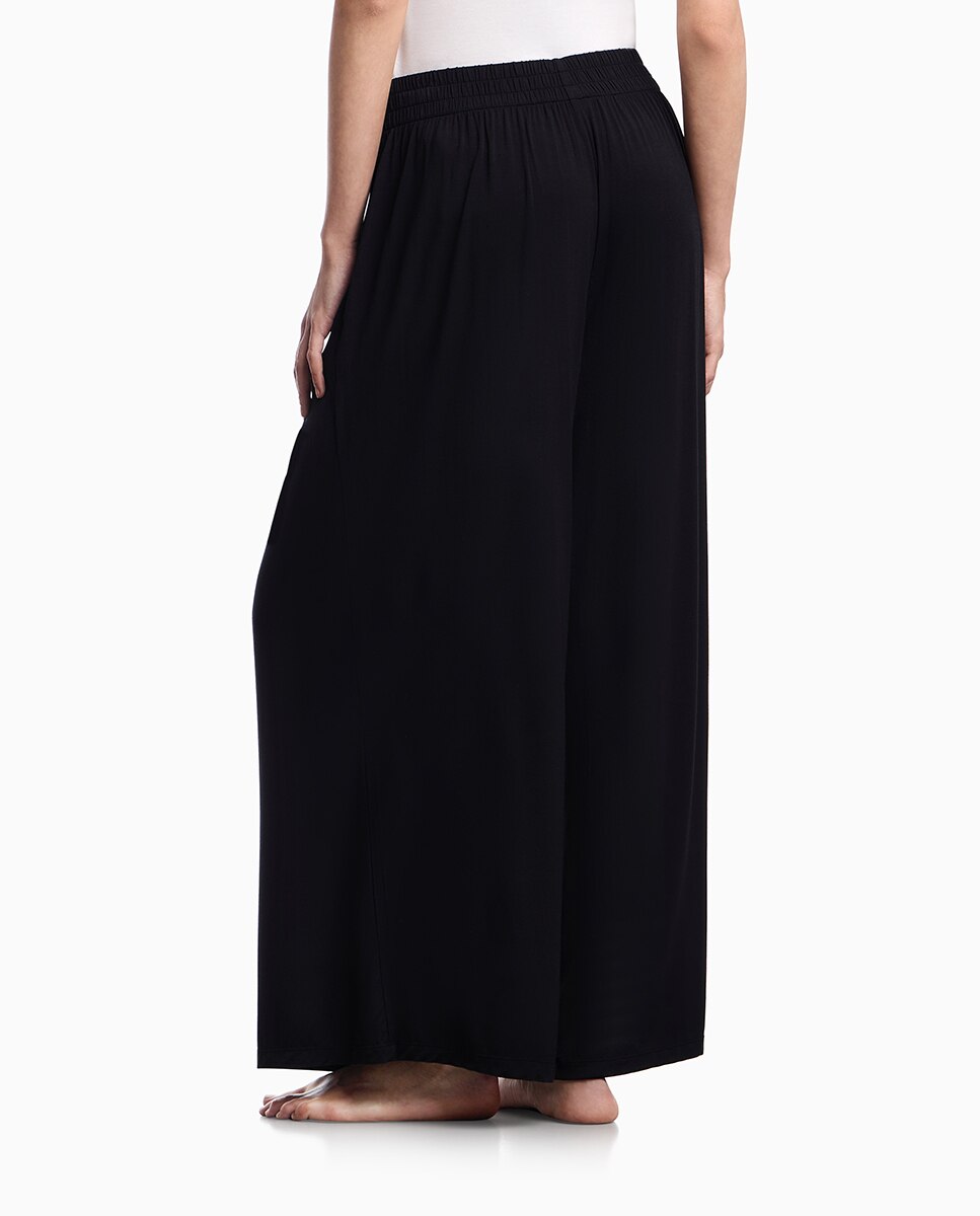 Calças Compridas de Viscose "Essential Studs" Preto-2