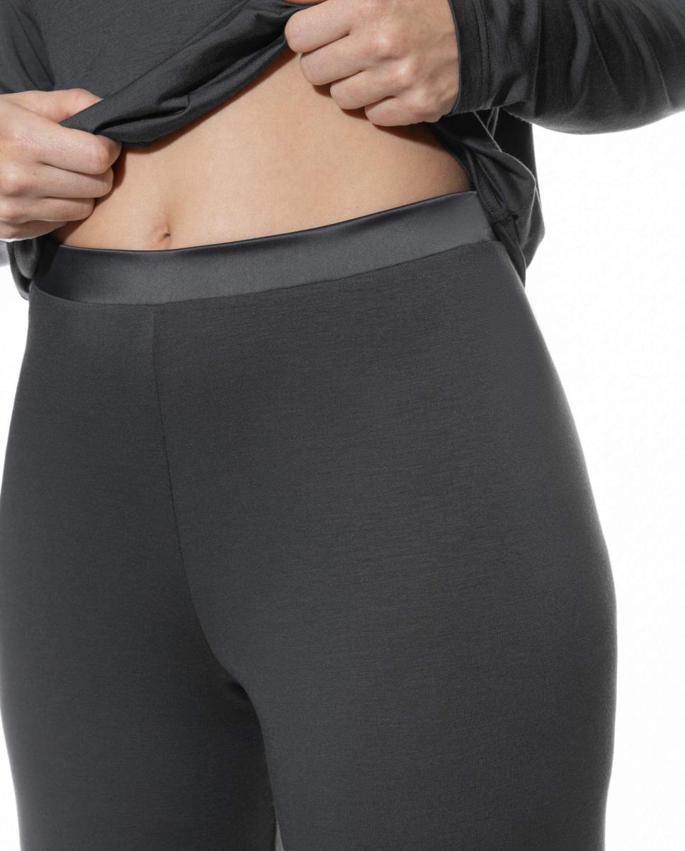 Calças de Pijama com Perna Regular Cinzento-escuro-3