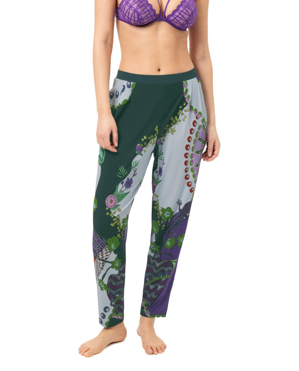 Imagem 0 de Calças Joggers de Pijama Pelo Tornozelo com Estampado