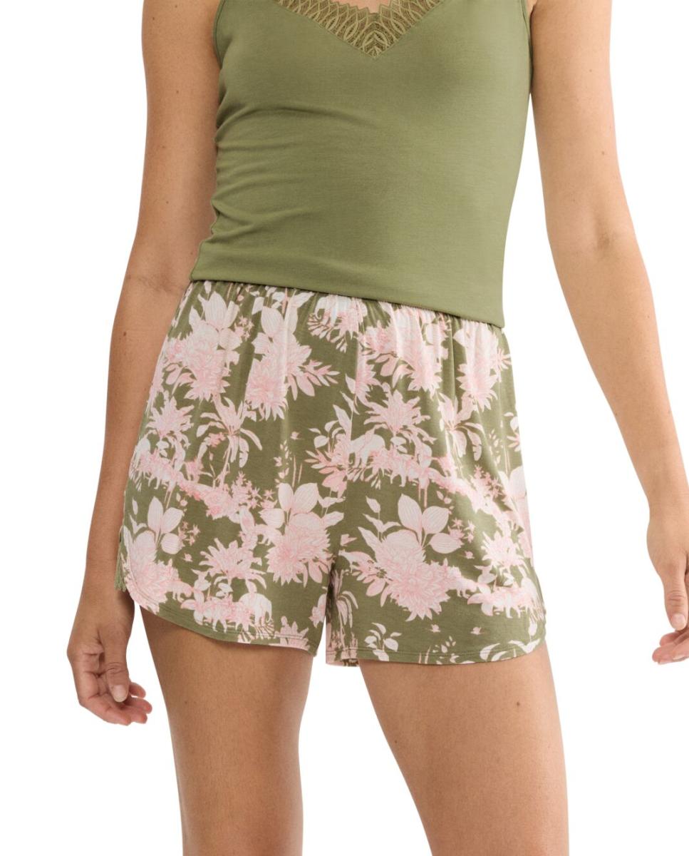 Calções de Pijama Confecionados em Tencel? Modal. Verde-1