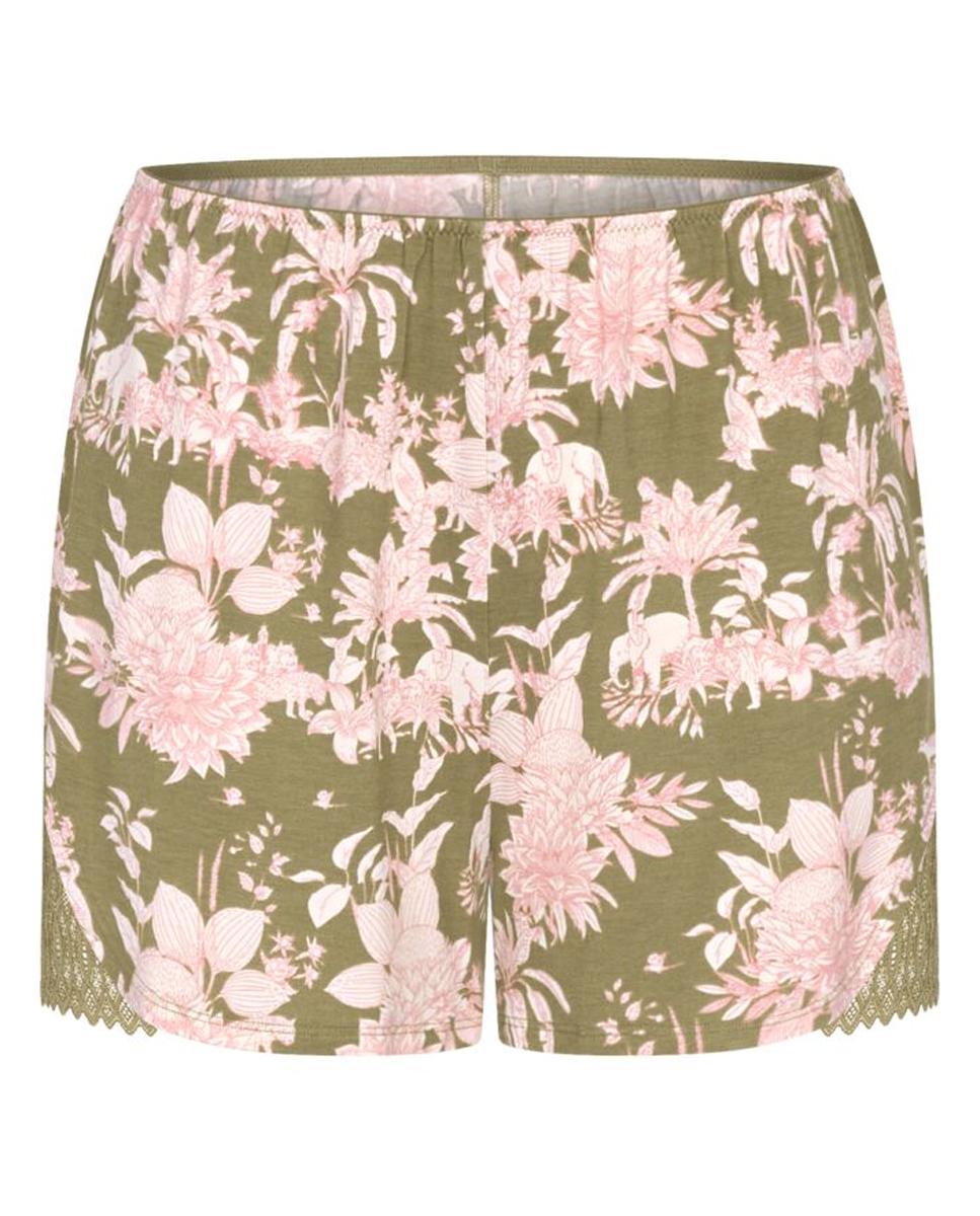 Calções de Pijama Confecionados em Tencel? Modal. Verde-4