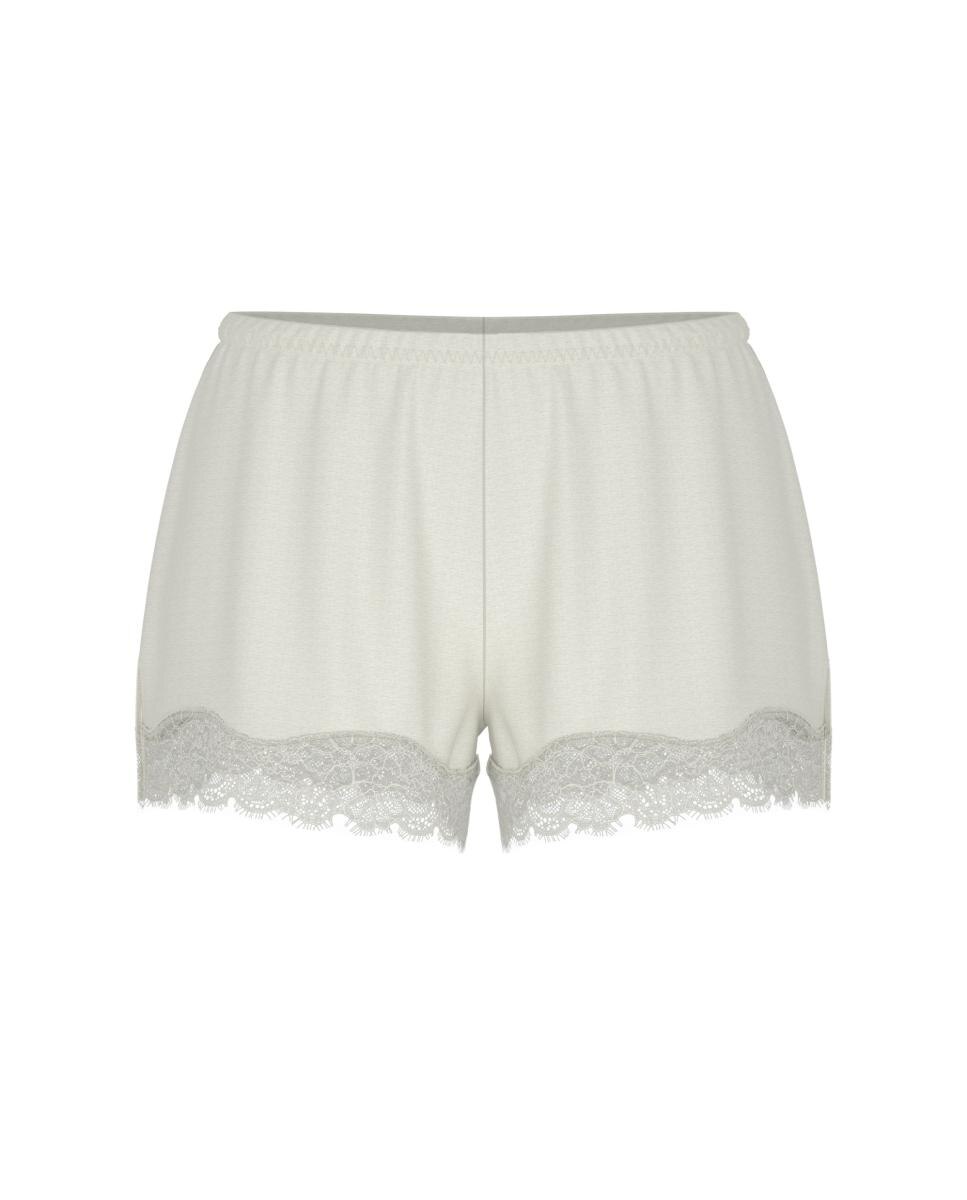 Calções de Pijama com Renda Cru-5