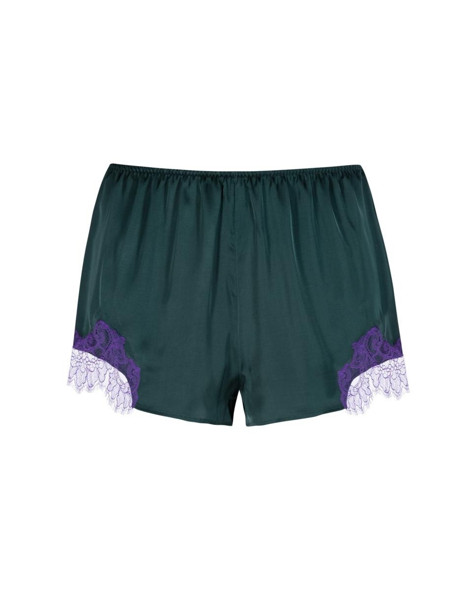 Calções de Pijama com Renda Roxo-4