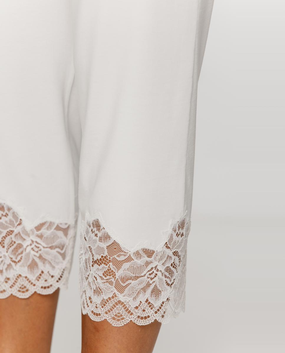 Pijama de Micro Modal com Calças Pelo Tornozelo Natural-5