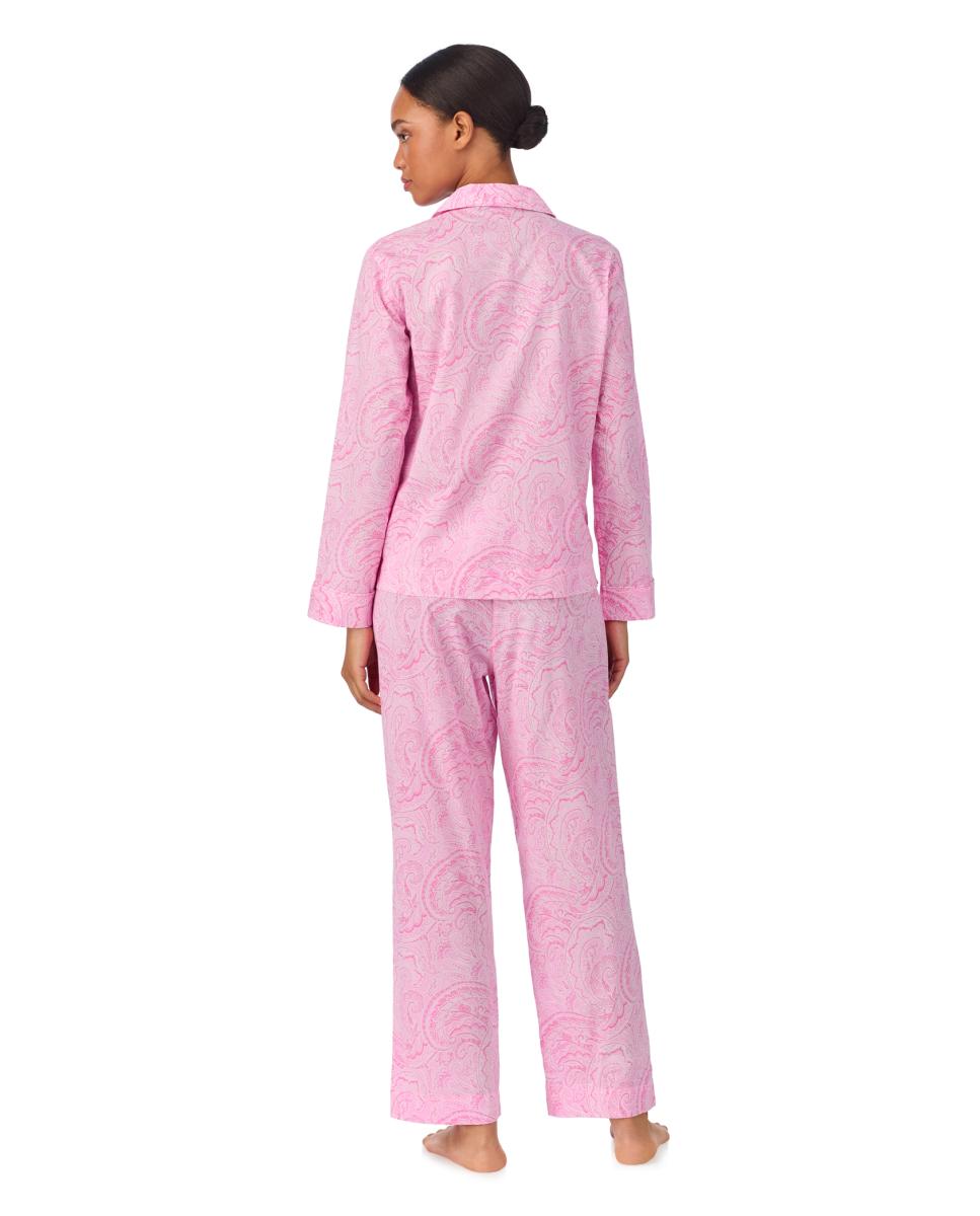 Pijama de Manga Comprida de Algodão e Viscose Branco-2