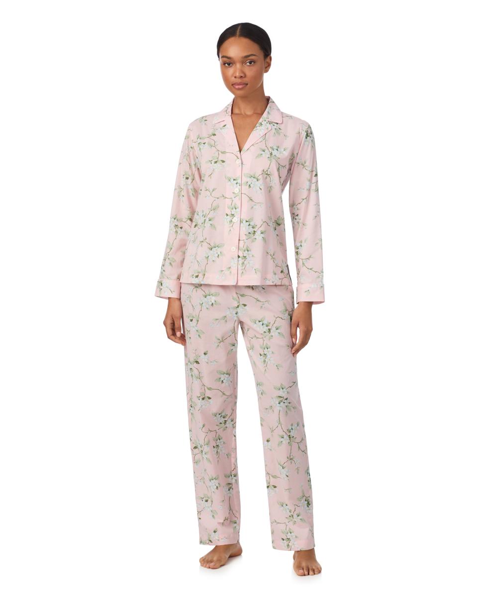 Imagem 0 de Pijama de Manga Comprida de Algodão e Viscose