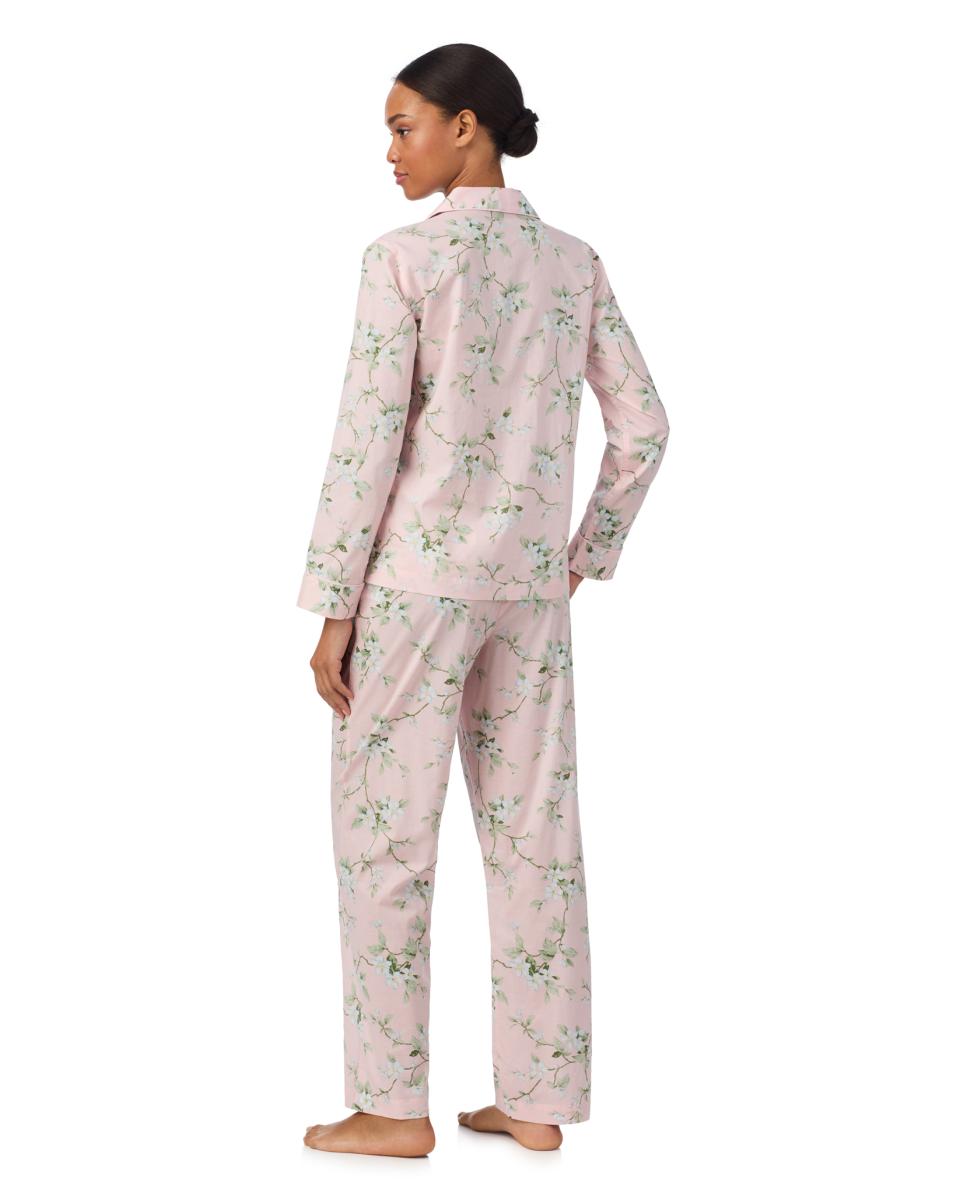 Pijama de Manga Comprida de Algodão e Viscose Verde-claro-2