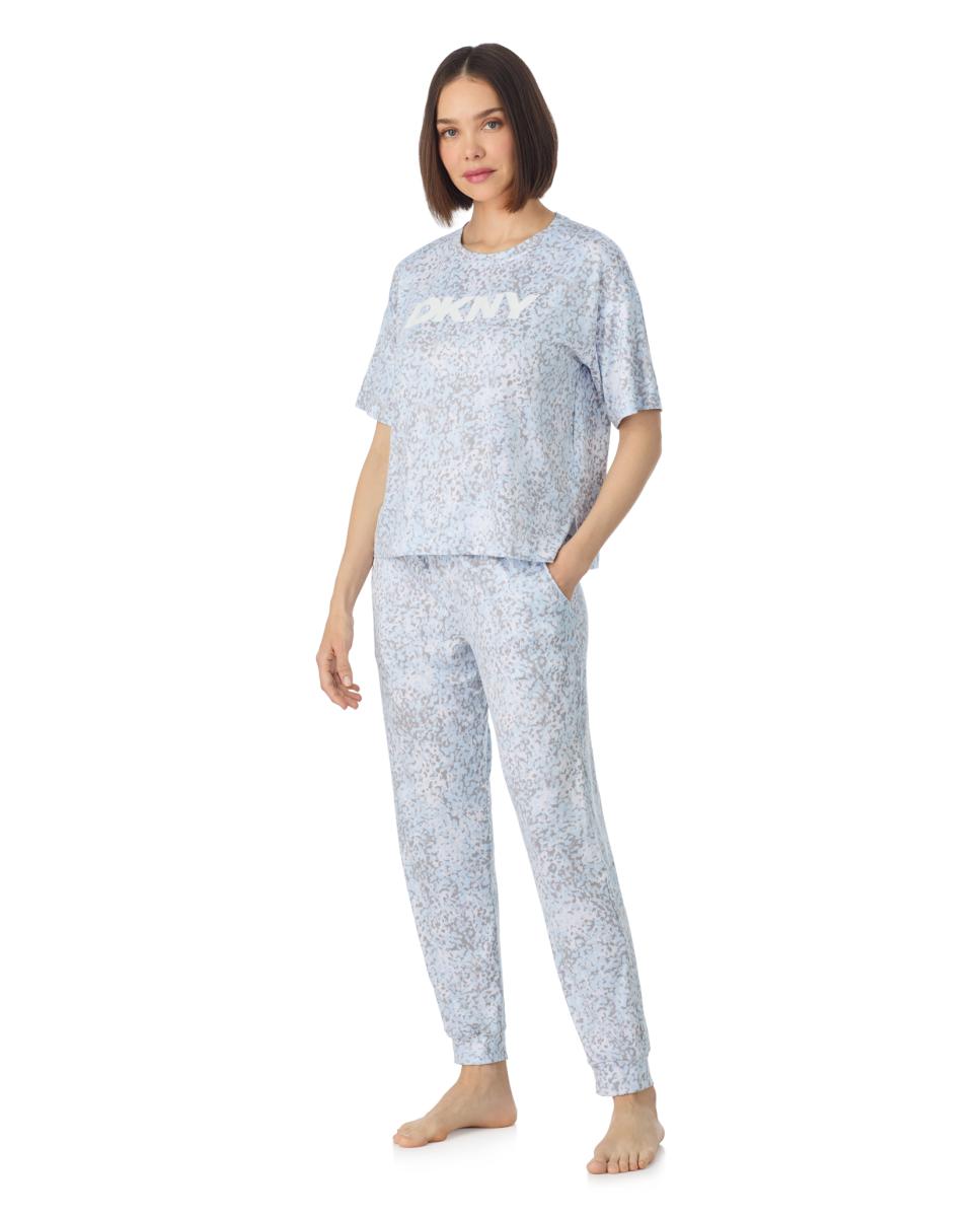 Pijama de manga curta Branco-2