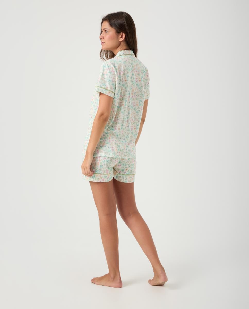 Pijama Curto de Malha Branco-2