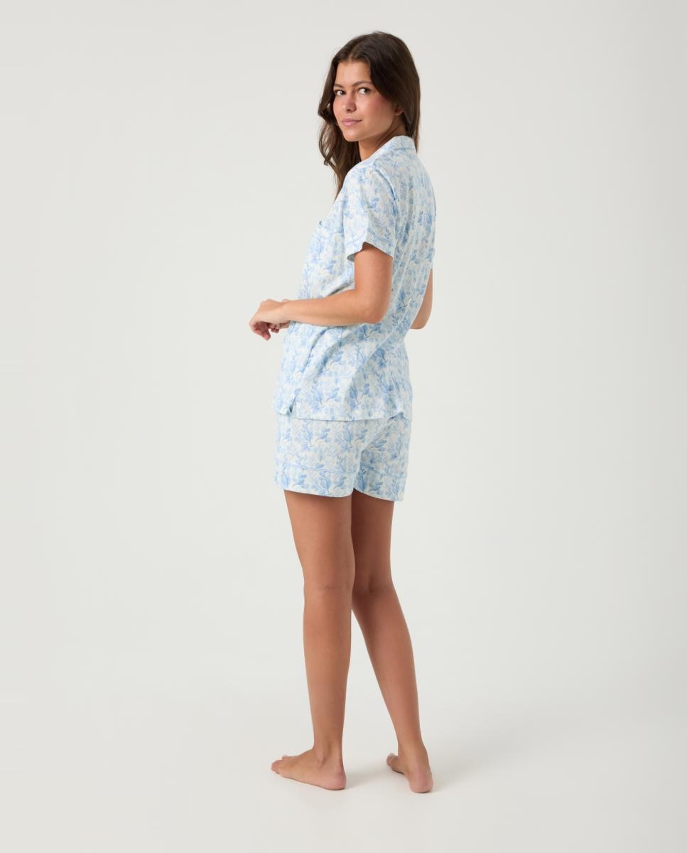 Pijama Curto de Malha Branco-2