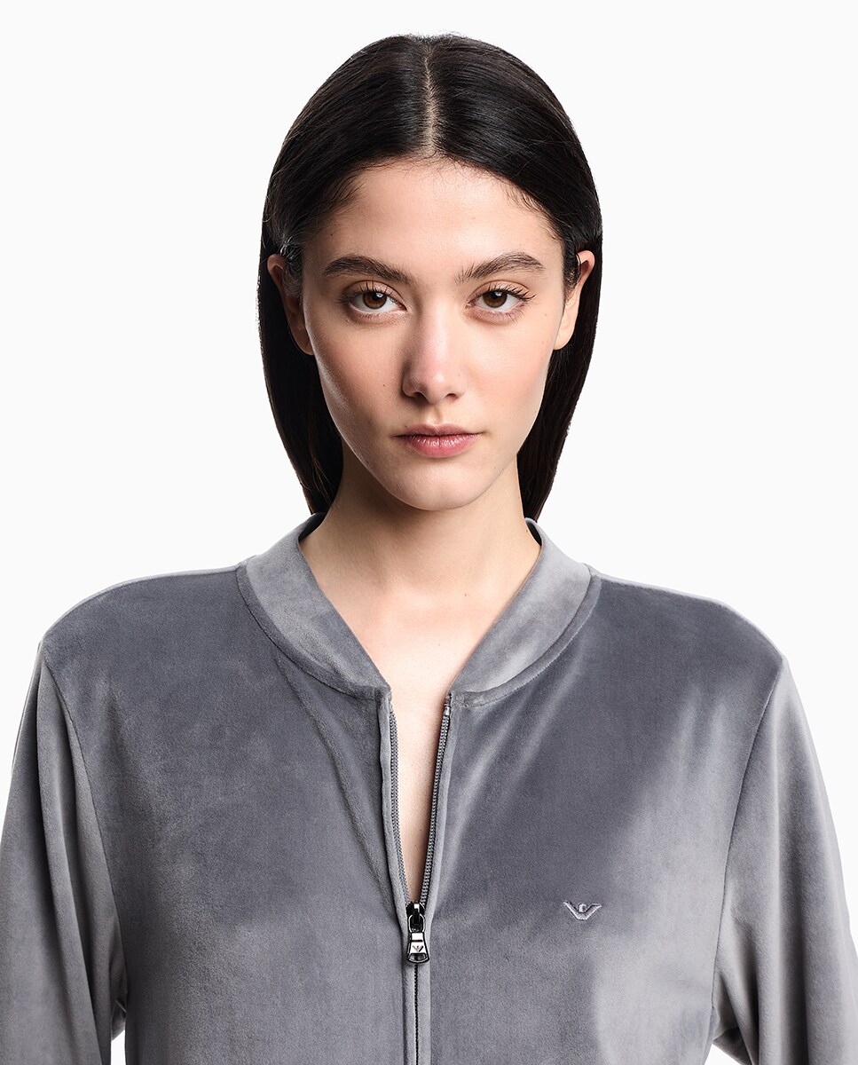 Conjunto Homewear de Chenille Cinzento-3