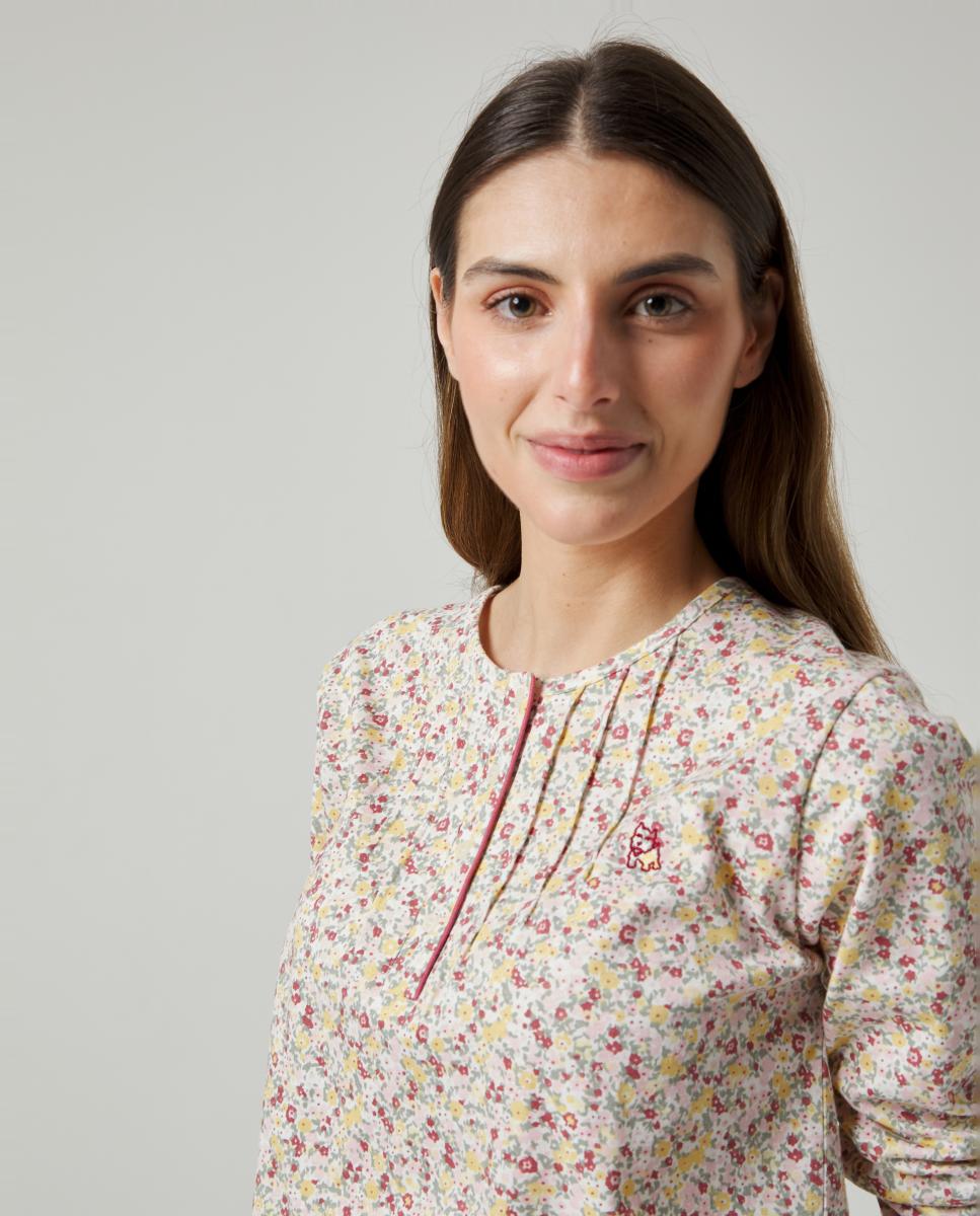 Pijama Comprido de Malha com Estampado Multicolor-2