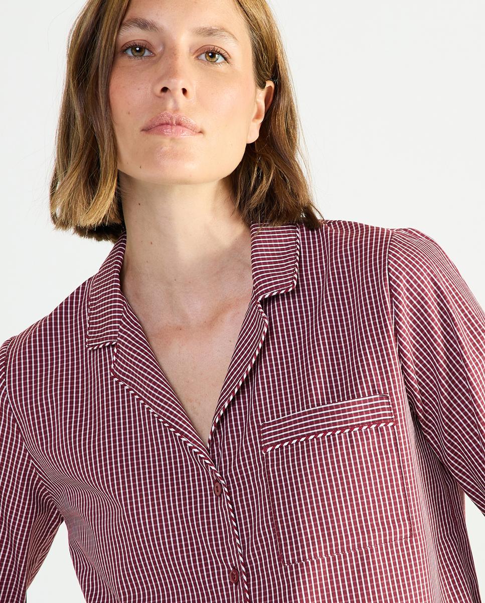Pijama comprido azul de mulher Grená-4