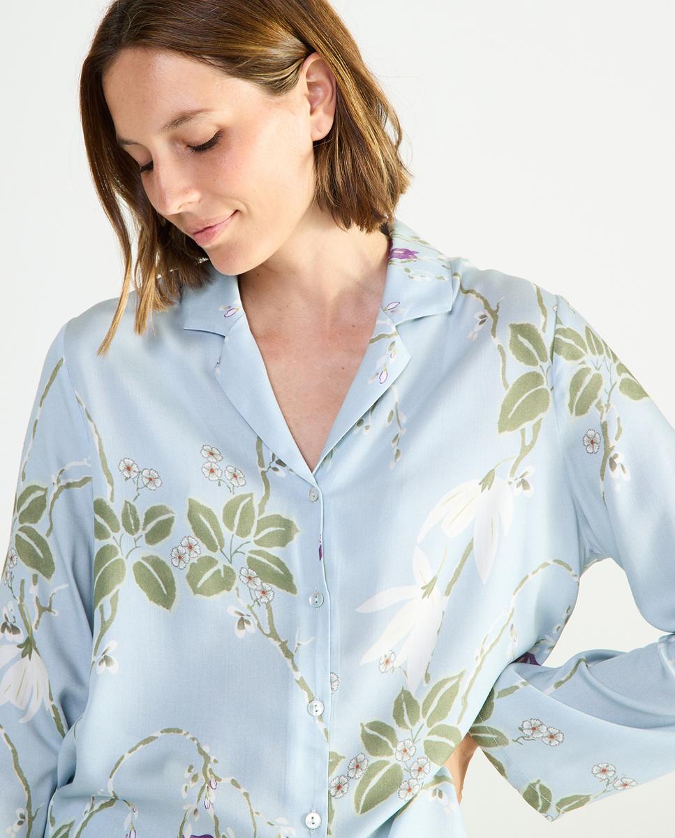 Pijama Estampado - Azul Azul-4