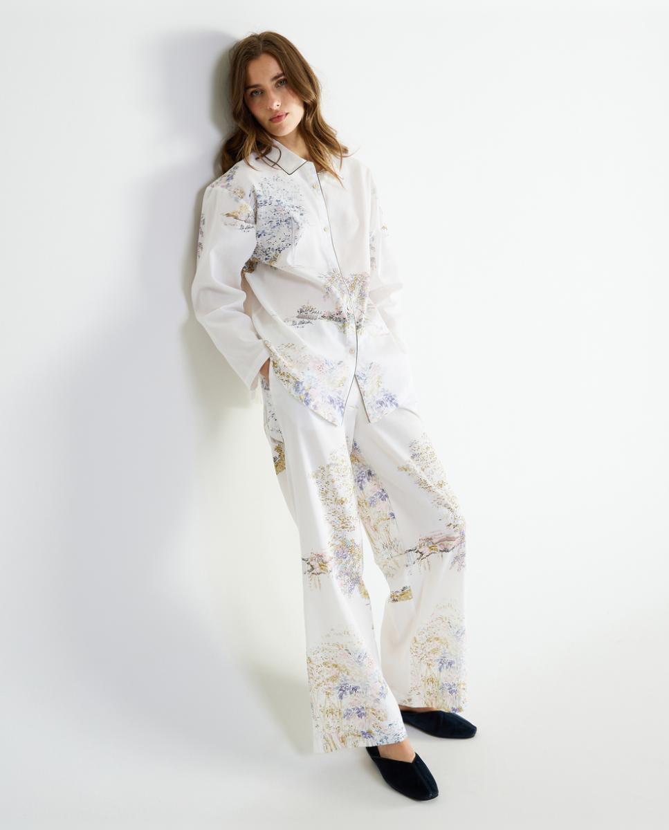 Pijama de mujer largo - Laurence Tavernier - Blanco Blanco-3
