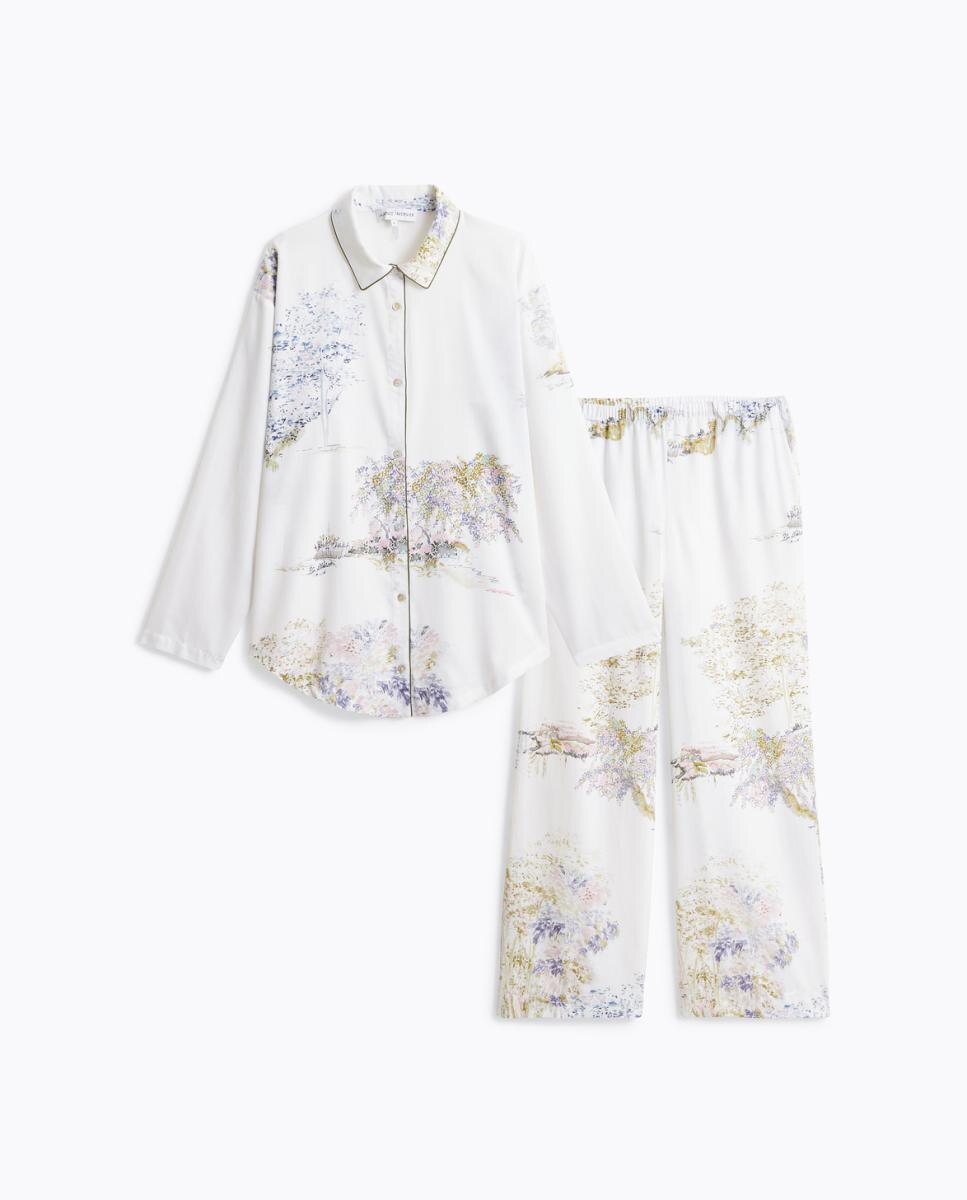 Pijama de mujer largo - Laurence Tavernier - Blanco Blanco-6