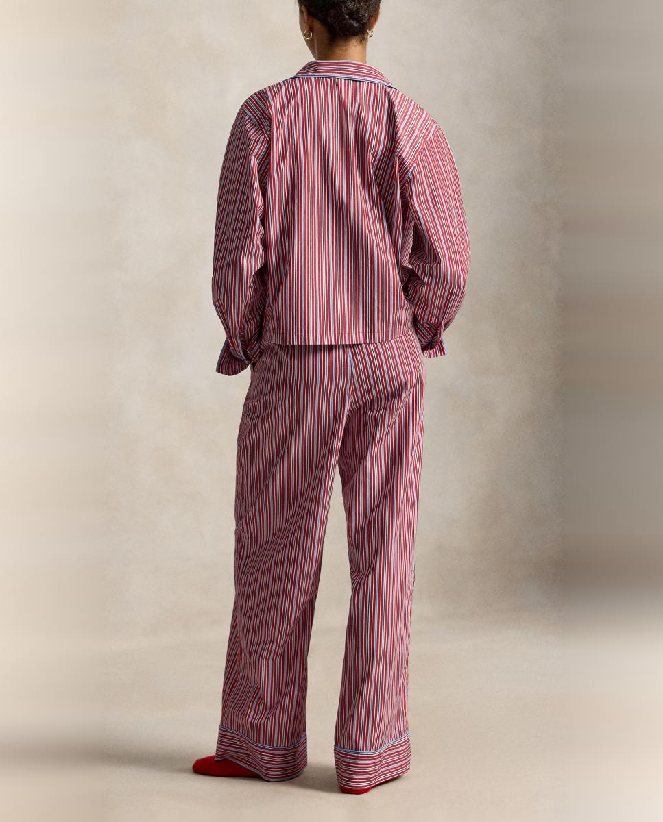 Pijama de mujer de rayas con vivos - Polo Ralph Lauren - Azul Azul-2