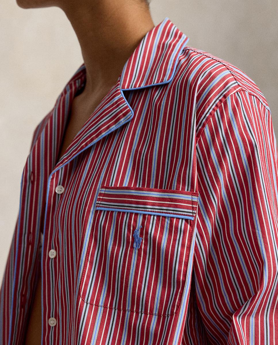 Pijama de mujer de rayas con vivos - Polo Ralph Lauren - Azul Azul-3