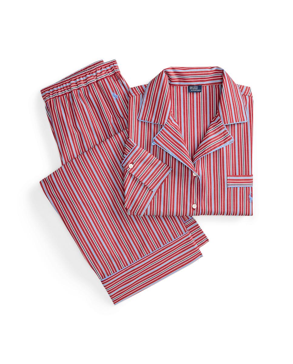 Pijama de mujer de rayas con vivos - Polo Ralph Lauren - Azul Azul-4