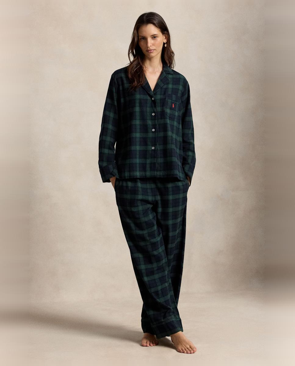 Imagen 1 de Pijama de mujer Madison de franela Azul