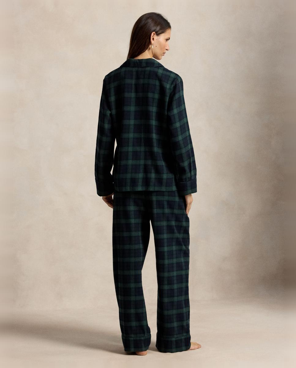 Imagen 2 de Pijama de mujer Madison de franela - Polo Ralph Lauren - Azul Azul