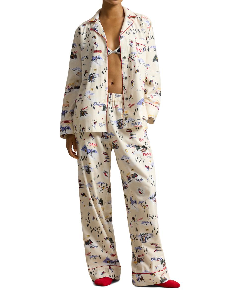 Imagen 4 de Pijama de mujer Madison estampado - Polo Ralph Lauren - Azul claro Azul claro